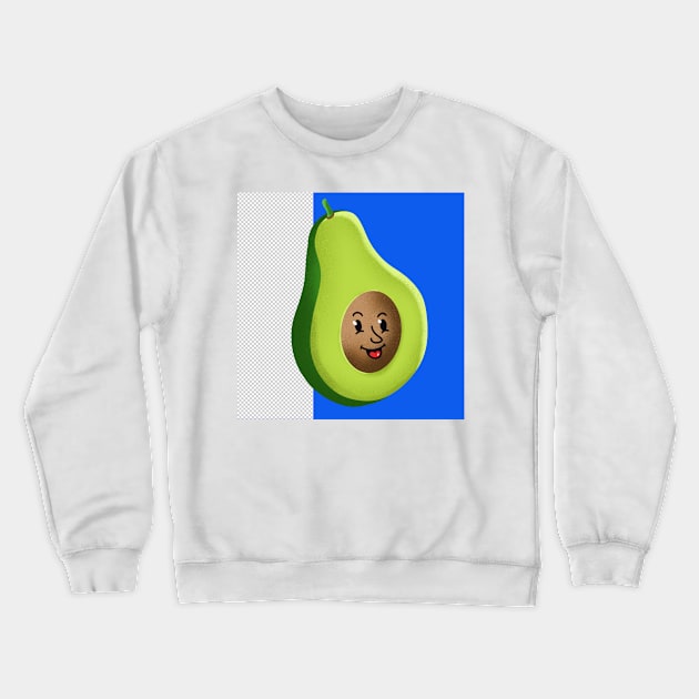 Funny Avocado Design Crewneck Sweatshirt by Mako Design 